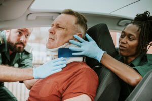 injured man from car accident